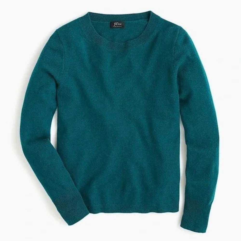 J. Crew Turquoise 100%Cashmere Sweater Sz M